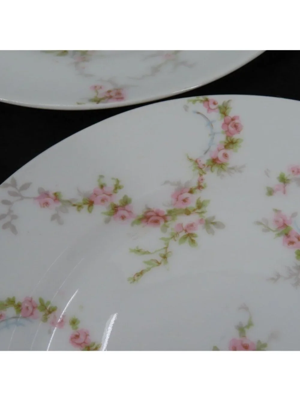 Theodore Haviland Set of 6 Plates 6.25in Pink Rose Flower Floral Swag Limoges